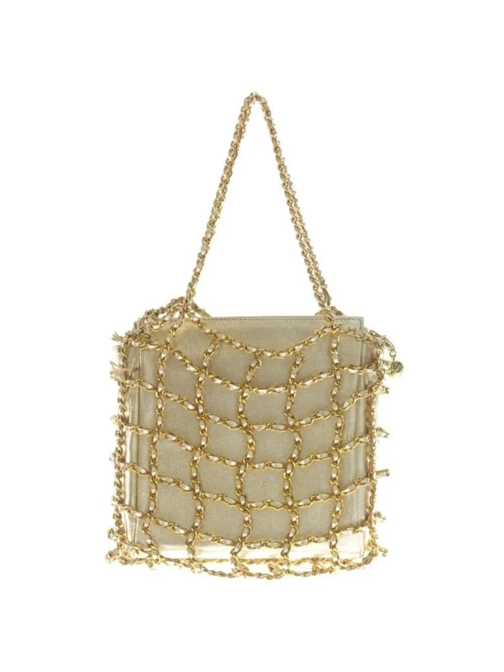 Chanel CC Logo Chain Mini Bag Lambskin Gold